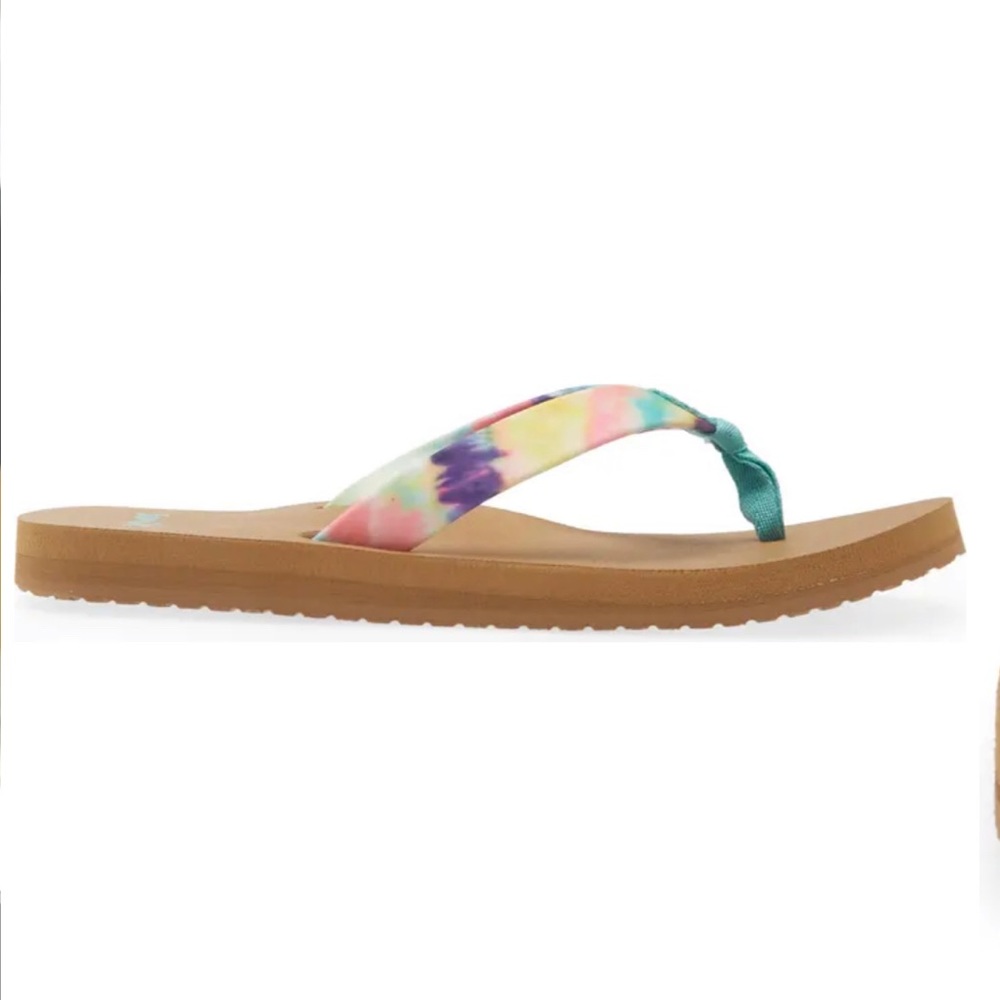 ⭐️SALE⭐️ SANUK "Ashland Tie Dye" Flip Flops - Picture 3 of 8